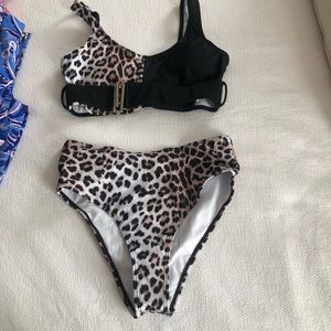 High waisted bathing suit